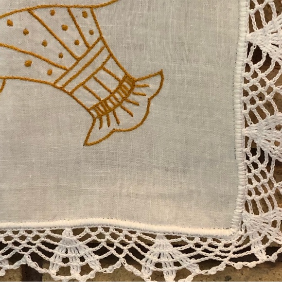 Embroidered Floral Baskets Table Cloth - 36 x 37.25 inches - Boho Home Decor - Picture 8 of 14